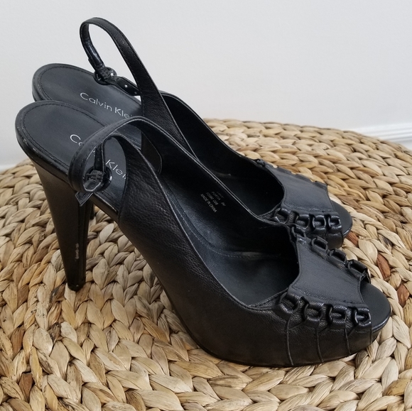 Calvin Klein Portia adjustable sling back heels - Picture 1 of 7